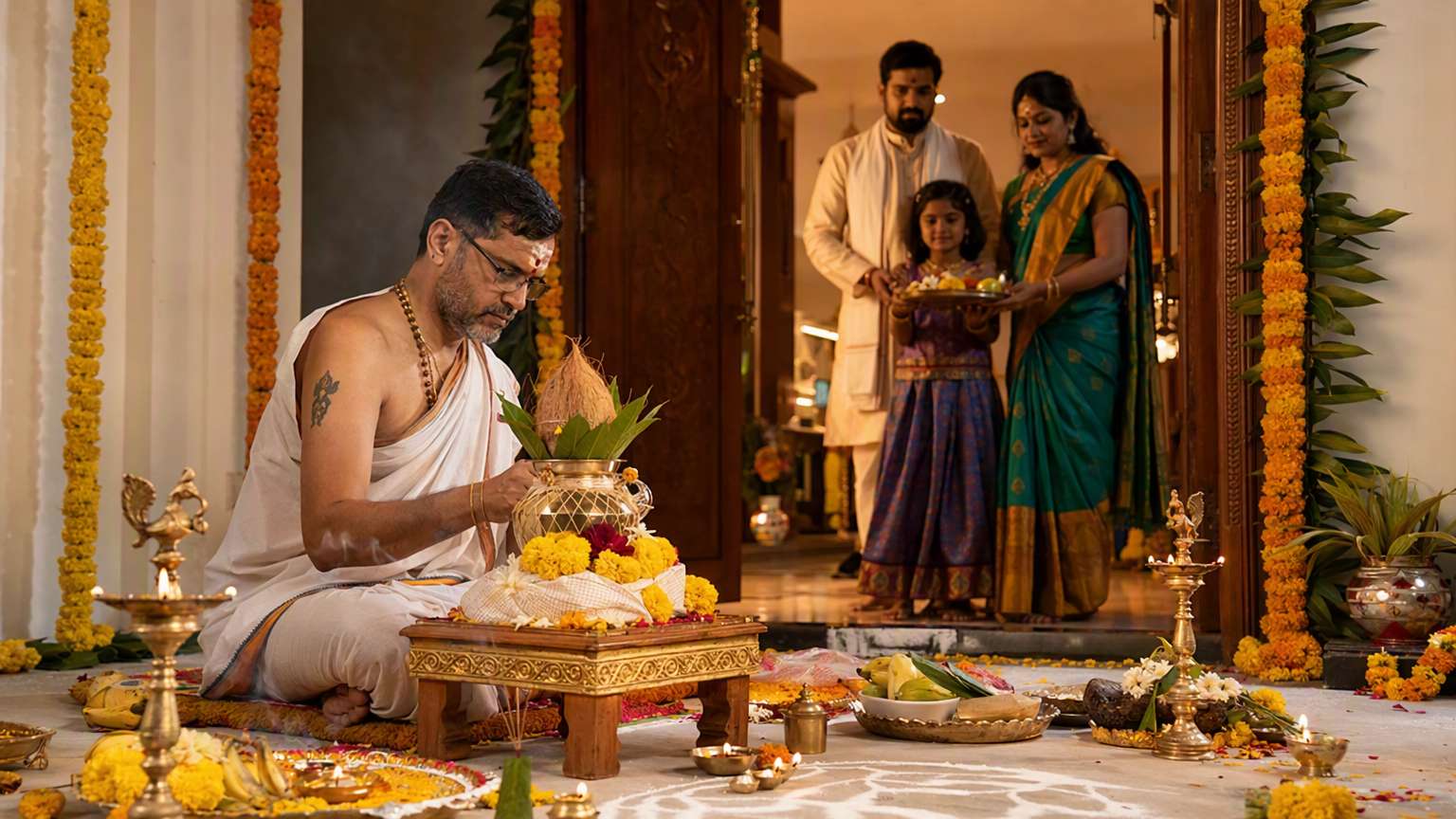 Griha Pravesh Puja in Bangalore - Vastu Shanti and Kalash Sthapana ceremony